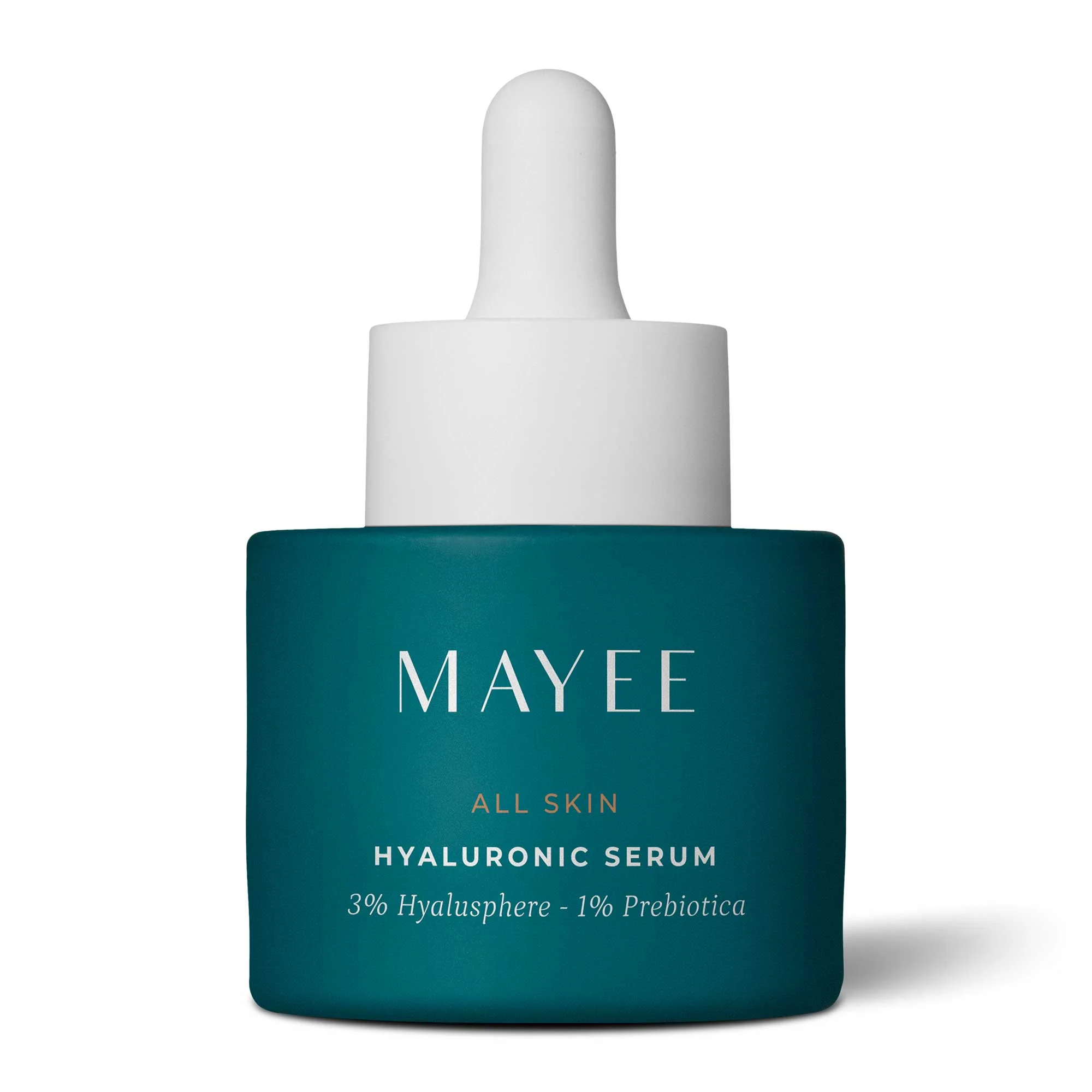 MAYEE Hyaluronic Serum - Intensief hydraterend serum - 15 ml heavy glas mat groen blauw met wit pipet mayee hyaluronic serum - MAY0007