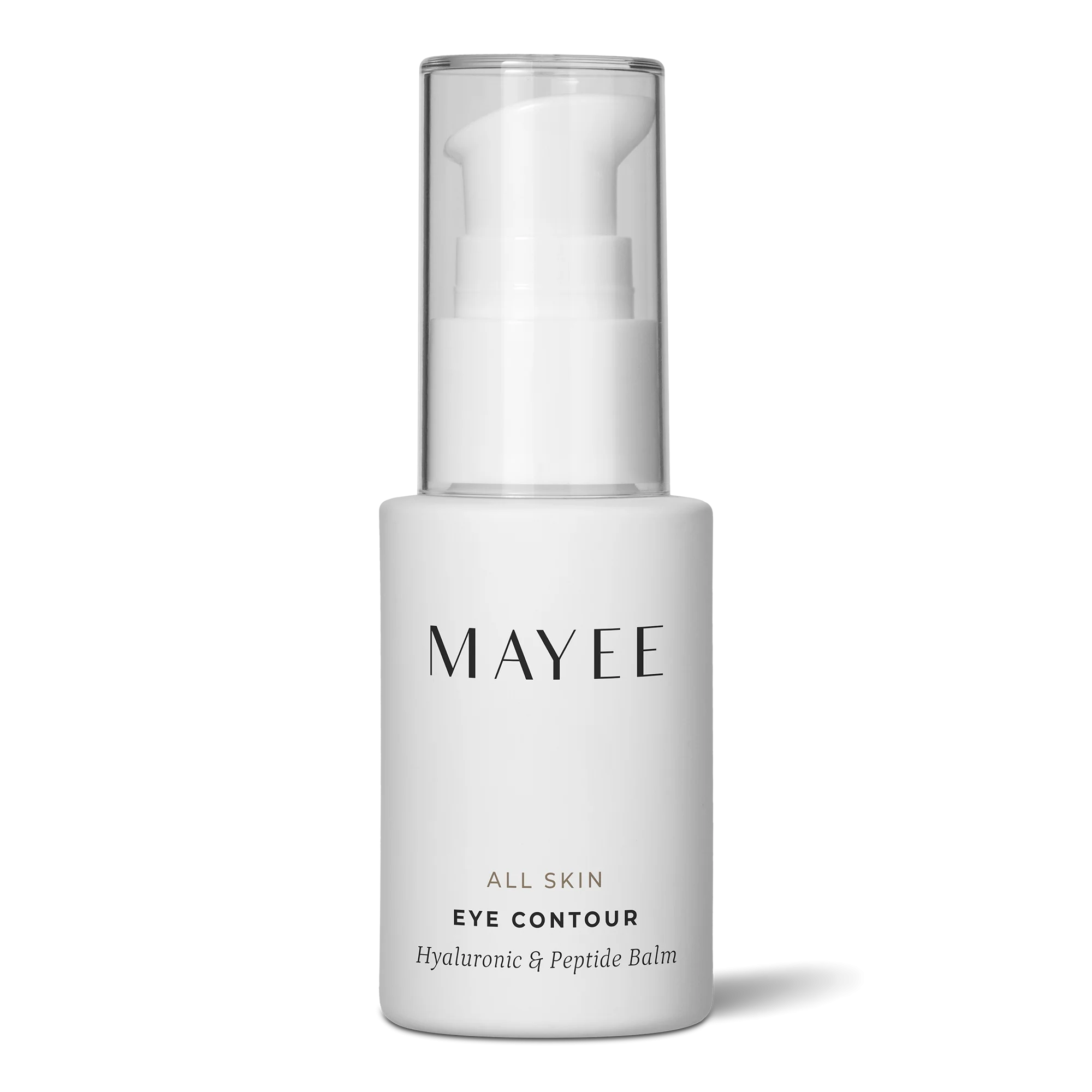 MAYEE Eye Contour - Intensief hydraterende oogcr&egrave;me - 20 ml mat wit glazen flesje met witte creme pomp mayee eye contour - MAY0015