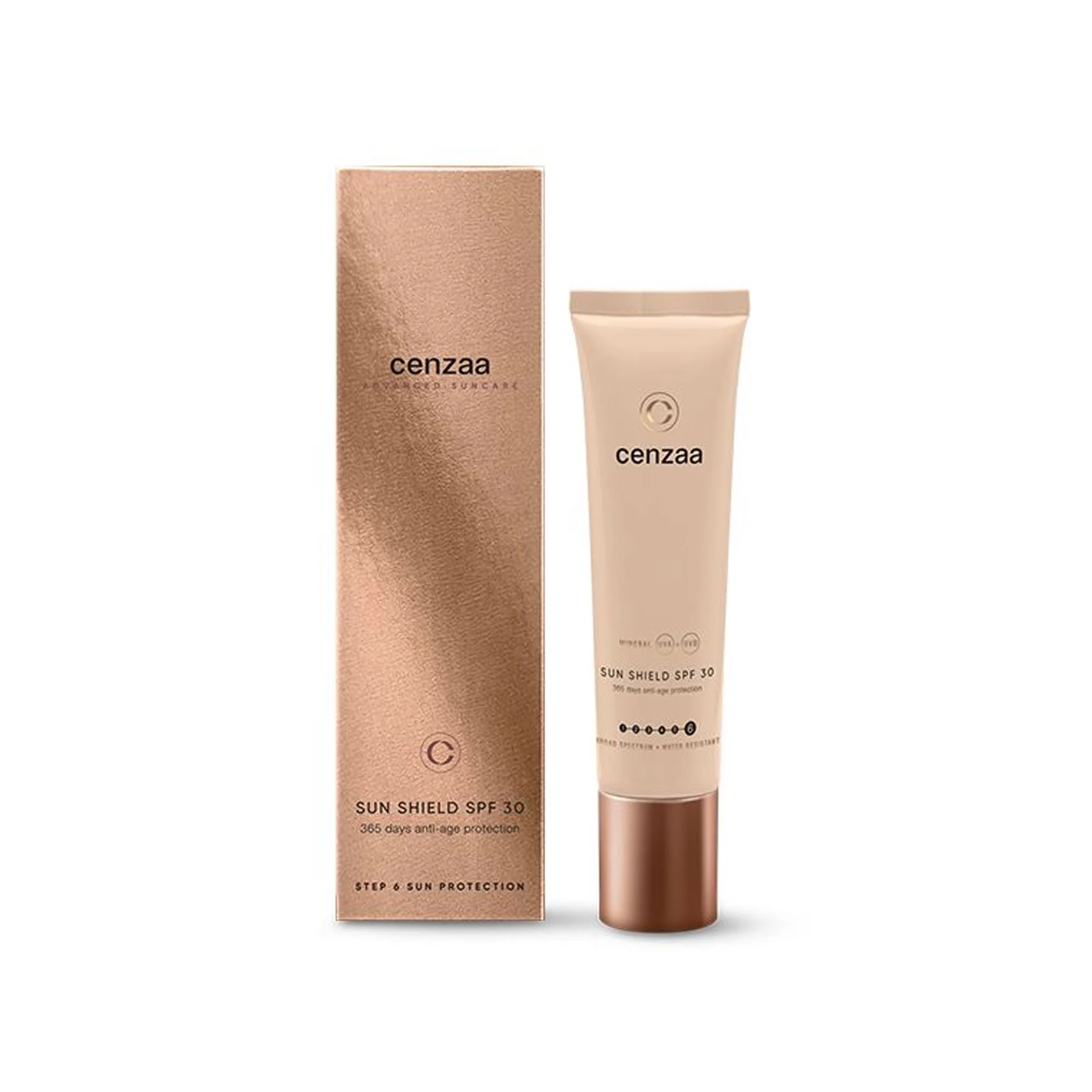 Cenzaa Mineral Sun Shield Face SPF 30 - 365 Days Anti-Age Protection - Cenzaa sun shield face spf 30 365 days anti age protection - CEN0020